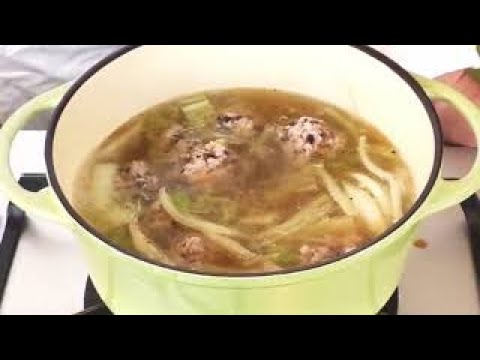 マッキー牧元✕日本きくらげ　激うま＆簡単レシピ　 獅子頭 （中華風肉団子スープ煮）
