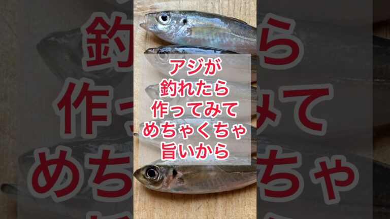 アジが釣れたら作ってみて。めちゃくちゃ旨いから