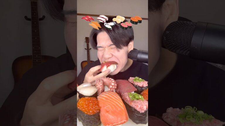 【大食い】自作の巨大寿司爆食い#shorts #モッパン #大食い #mukbang #asmr