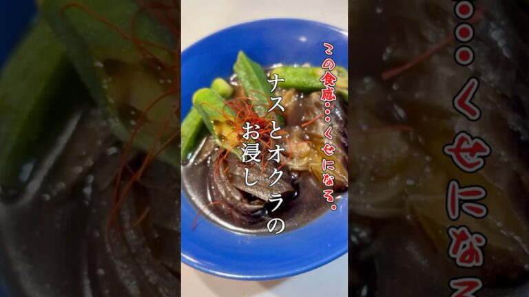 トロトロのナスとオクラがくせになる！夏野菜煮浸し。 #cookingchannel #料理 #簡単レシピ #今日の晩ごはん #おうちごはん #cooking #料理動画 #主婦 #レシピ #夏野菜