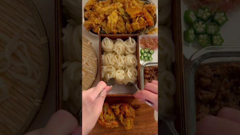 天ぷらうどん弁当 #お弁当 #lunchbox #bento #japanesebento #簡単弁当 #簡単レシピ
