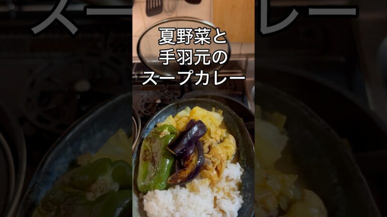 【絶品スープカレー】手羽元と夏野菜で#スープカレー #手羽元 #夏野菜
