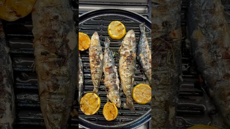 Grilled Sardines with Lemon Garlic and Smoked Paprika #food #cooking #sardinesrecipe #lecreuset