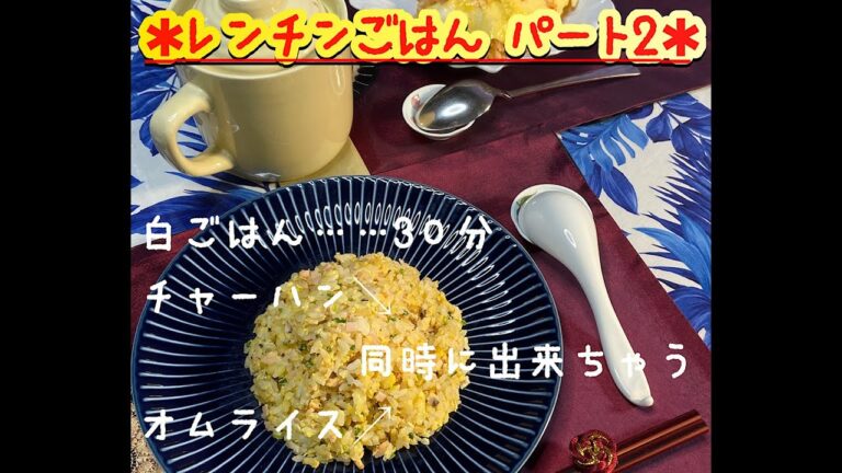 【100均マグカップで30分でごはん［炒飯とオムライスがいっしょにできちゃう］】