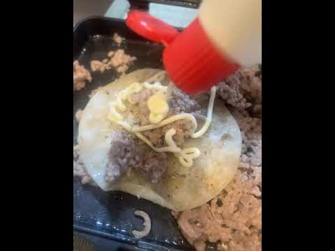 リロ氏に憧れた犬がひき肉を揚げ餃子の皮で食べるだけの動画 #料理 #cooking #shorts