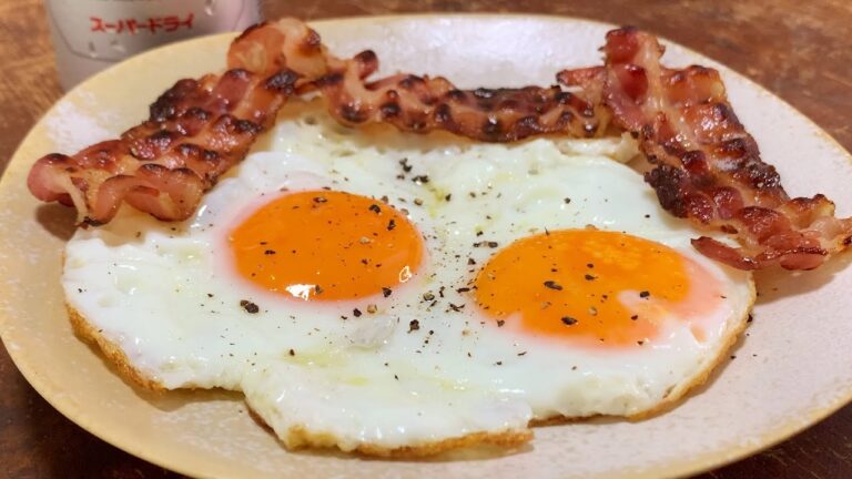 【美味しんぼ】最高にカリカリでトロトロ『ベーコンエッグ』