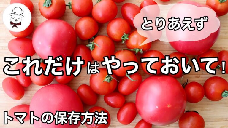 トマトの保存方法はコレだった！甘くするお勧めレシピ
