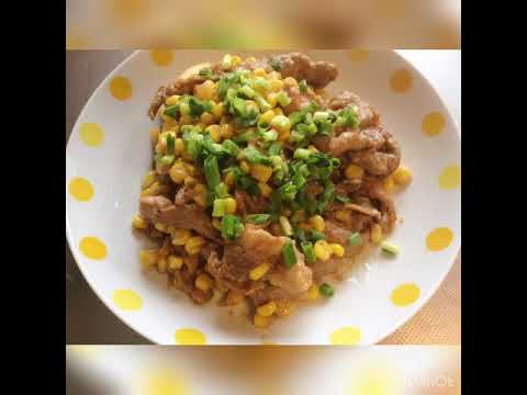 濃厚な旨味が後を引く。豚こまとコーンの味噌バター炒め