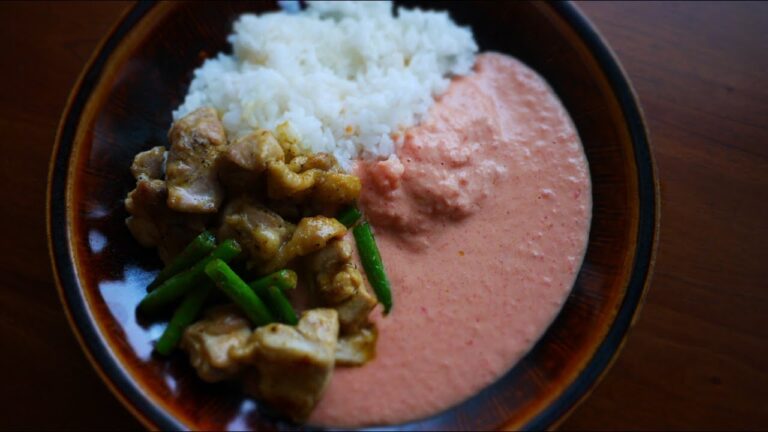 【春】桜色のカレー作ってみた。【食紅不使用】
