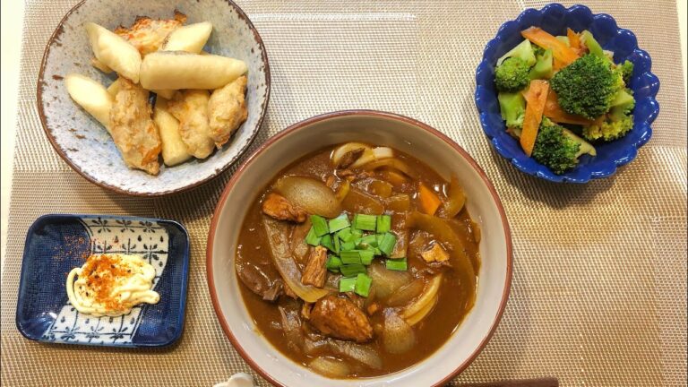 肉なしレシピ#37     さば缶でカレーうどん