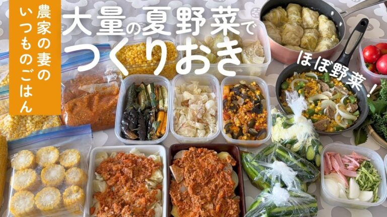 農家の妻の夏野菜大量レスキュー！家庭菜園の野菜で作り置きに挑戦しました〜🥗