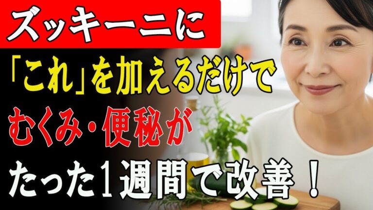 92歳の現役医師が教える「ズッキーニの秘密」たった1本でむくみ・高血圧・便秘が解消！｜体のサビも取れる驚きの方法
