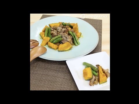 コク旨なバター醤油味 かぼちゃと牛肉のバター醤油炒め