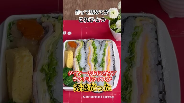 ダイソーのおにぎらずランチボックスが秀逸だった😆　#ダイソー　#おにぎらずランチボックス　#shorts