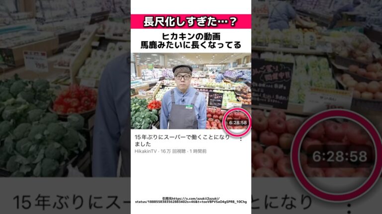ヒカキンの長すぎる動画に関する雑学 #Shorts