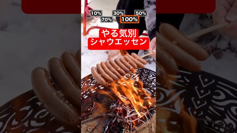 やる気別でシャウエッセン料理作ったらやる気100%でとんでもない状況で料理するハメになった！#shorts