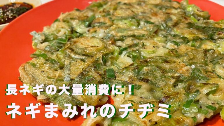 #79【共働き夫婦の晩ご飯！】ネギ大量消費に！ネギチヂミ