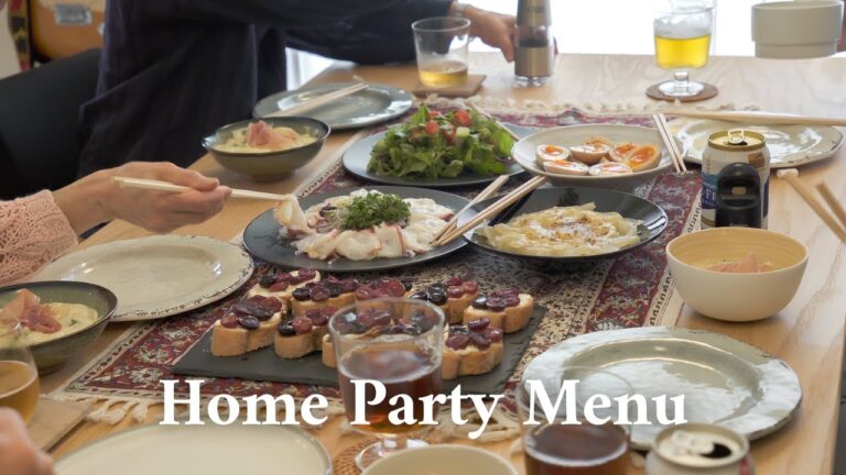 ［お家ごはん］父の誕生日をお家でおもてなし / ホームパーティ / 簡単6品 / 祖母手作り巨大プリン