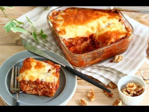 ひき肉不使用! くるみの食感が楽しいラザニア