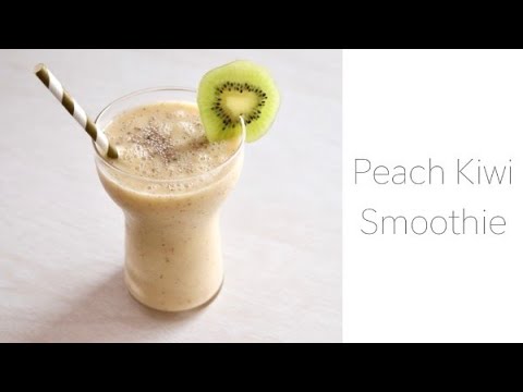［夏にピッタリ］ピーチ＆キウイスムージーの作り方/ Peach & Kiwi Smoothie Recipe 【簡単 レシピ】