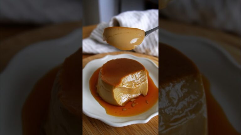 材料3つ！コーヒー牛乳プリン作り方。 #food