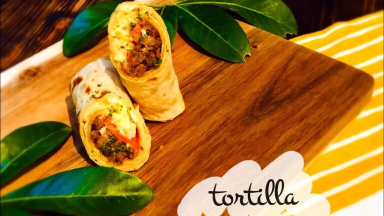 ビールが止まらない！！[トルティーヤ] tortilla もっちり系の生地と肉の甘辛煮。