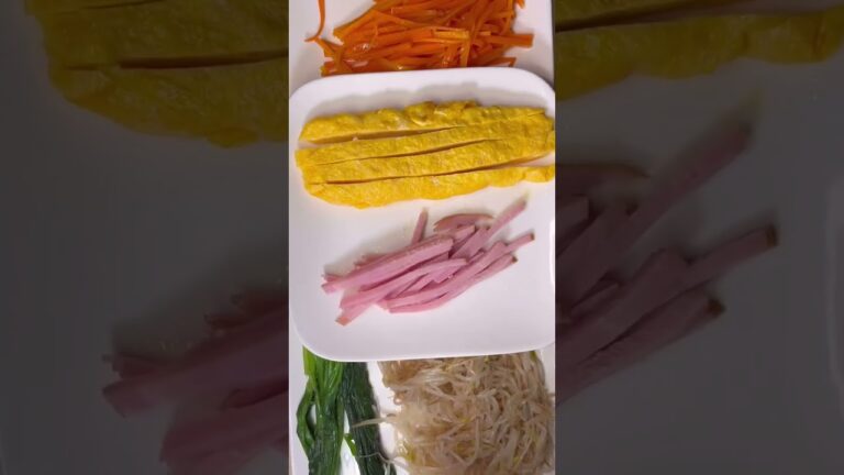 なんやかんやで結構かんたんに作れるキンパ #shorts #koreanfood #韓国料理 野菜もいっぱい食べれるし美味しい〜