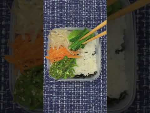 【料理男子】 彩りめちゃ意識したビビンバ弁当🍱野菜もたくさん取れて最高🤤