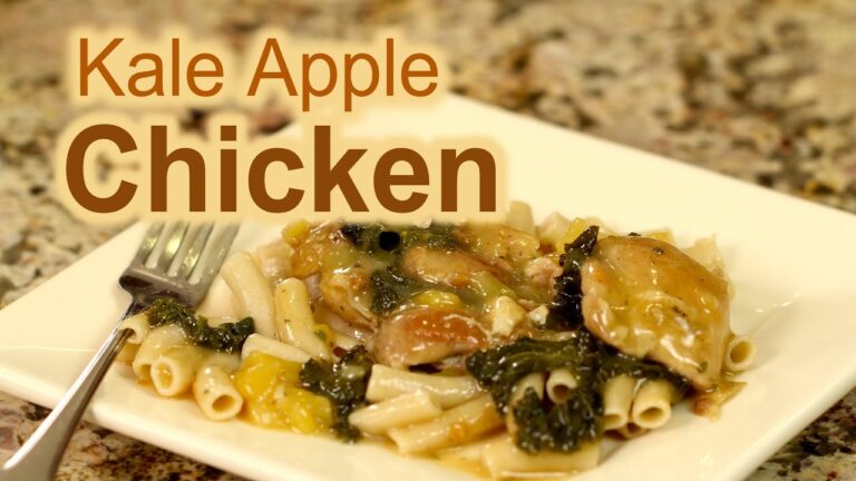 How To Make Apple Chicken With Kale From Scratch | Rockin Robin Cooks
