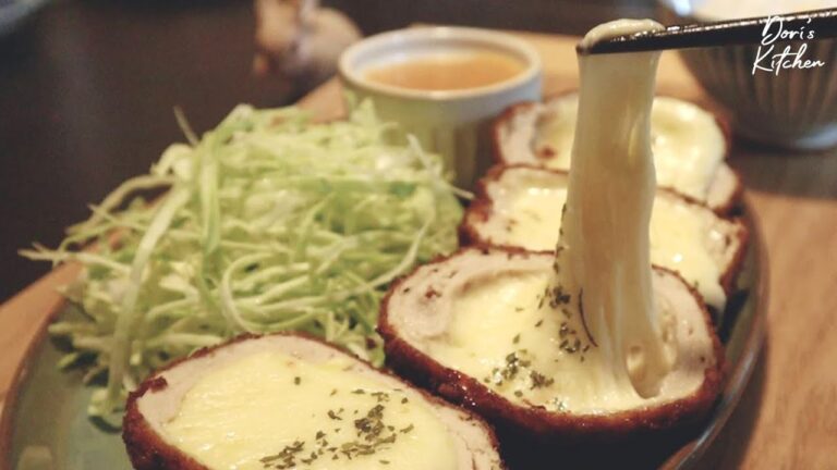 【チーズトンカツ作り方／asmr】家で直接作って食べるチーズとんかつレシピ！