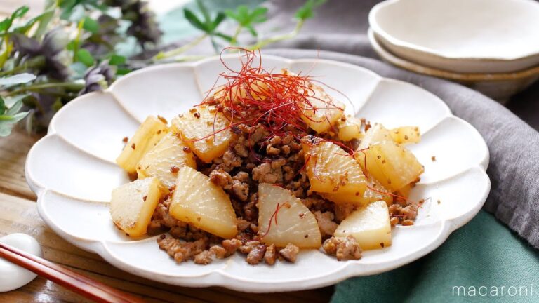【大根とひき肉のそぼろ炒め】パパッと炒めるだけで簡単！甘辛い味付け♪