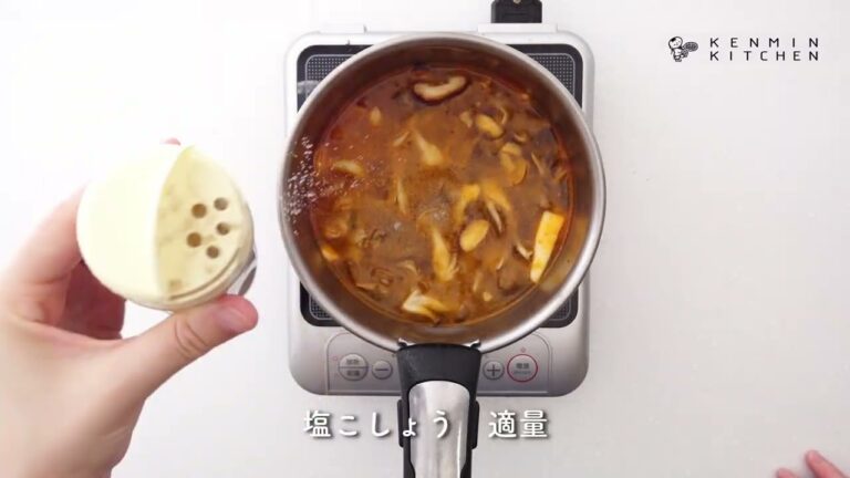 きのこキムチスープ/焼ビーフンで簡単作り方（2人前）#shorts