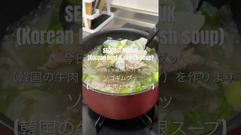 SEOGOGI MUGUK (Korean beef & radish soup) RECIPE ソゴギムグッ (韓国の牛肉と大根のスープ) レシピ 🍲 소고기 무국