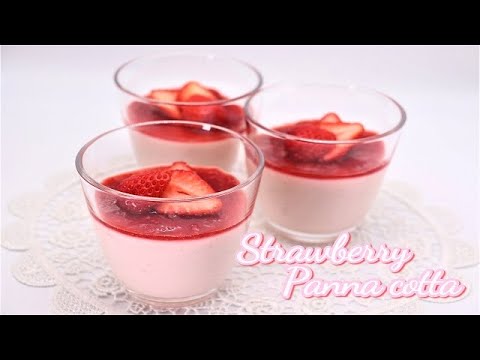 濃厚なめらか【苺のパンナコッタ】How to make strawberry panna cotta │POHOHOMI