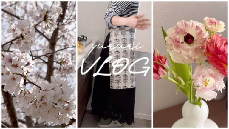 #26 【再投稿】休日の暮らしvlog｜今年のお花見弁当｜夫婦2人の暮らしと食事｜家事をして過ごす日