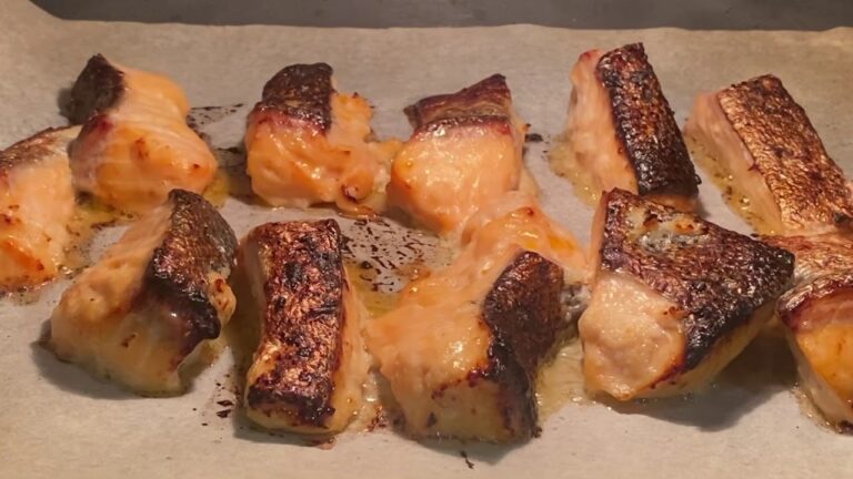 塩麹漬けサーモンのオーブン焼き
