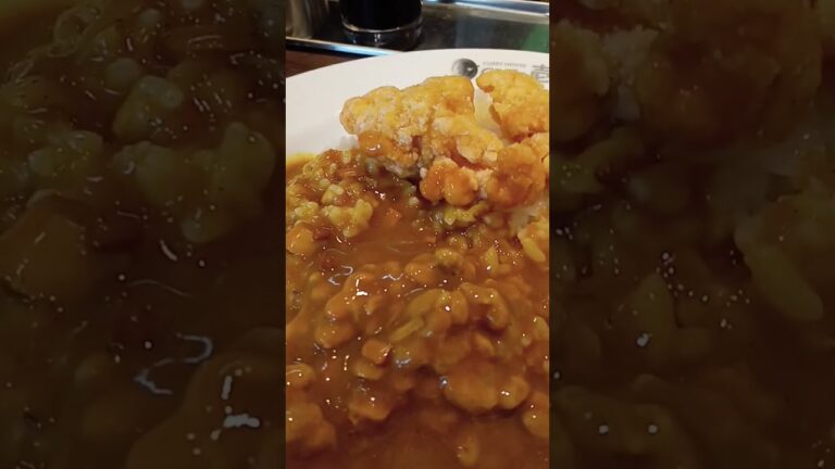 結論　納豆カレーにフライドチキンは、あわない😭　半熟卵だけでよかった　CoCo壱番屋　ココイチ　#shorts