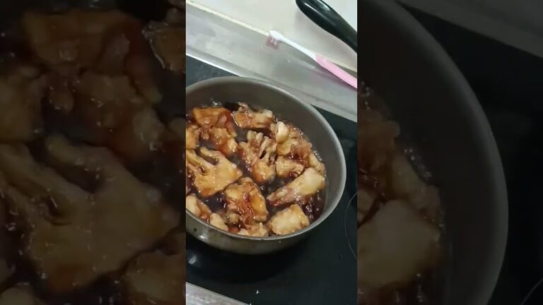 筍の天麩羅の甘酢煮