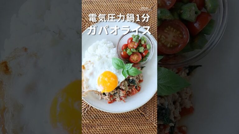 電気圧力鍋で1分｜しっとりガパオライス【ととのえワンプレート】