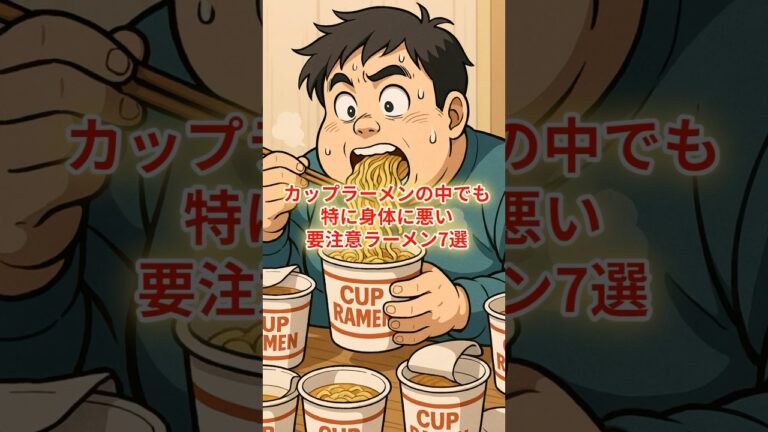 カップラーメンの中でも特に身体に悪いラーメン7選