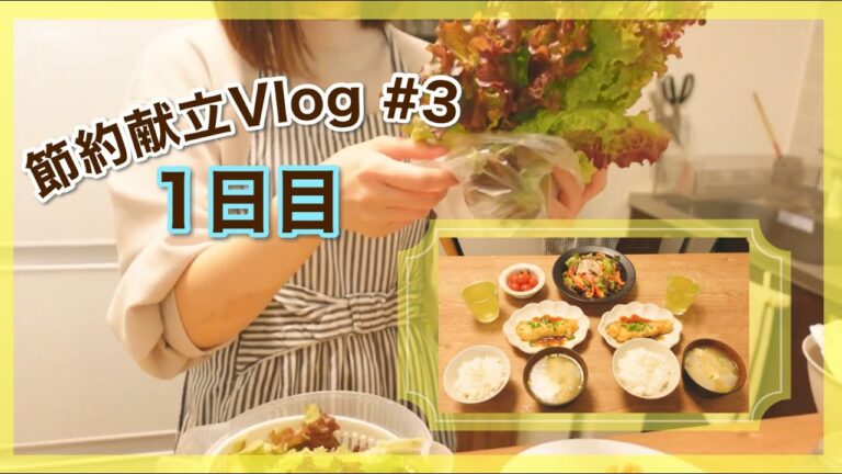 【節約献立Vlog#3】1日目🍳買い物リストあり｜たらの唐揚げ 甘酢だれ 他｜1500円以内で作る3日間の晩ごはん｜時短メニュー