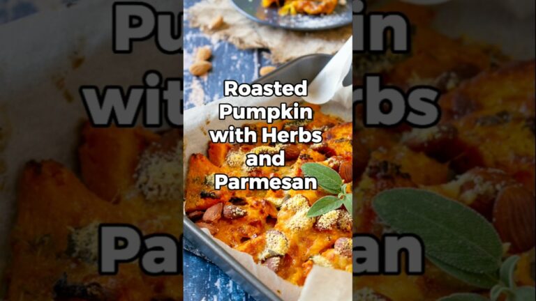 Roasted Pumpkin with Herbs and Parmesan #italianfood #halloweenrecipes