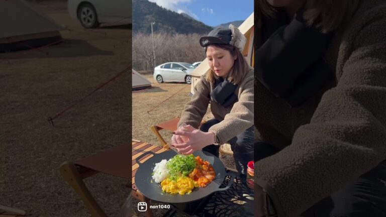 Campでの昼食！！エビチリチャーハン♪