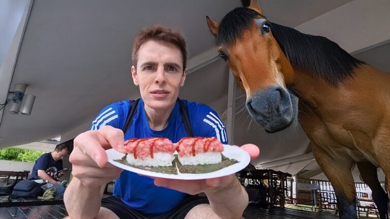 Eating Raw Horsemeat Sushi in Kumamoto, Japan 🇯🇵