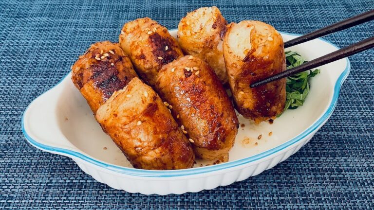 肉巻きおにぎりのレシピ・作り方 | Pork Wrapped Rice Balls Recipe