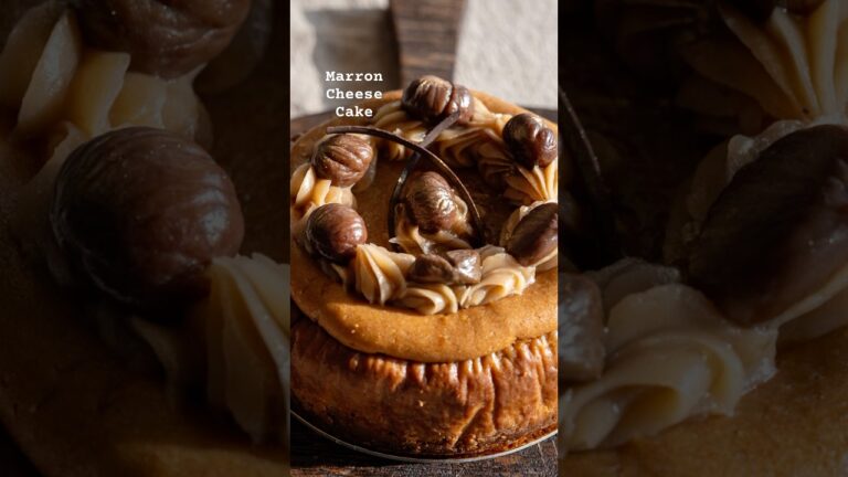 キラキラなマロンチーズケーキの仕上げ Making of shiny marron cheese cake #チーズケーキ #homemade #おうちカフェ #lifeingermany