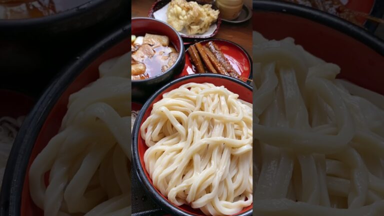 川越【モチモチ太麺の肉汁うどん】大きな天ぷら&きんぴらも忘れずに！