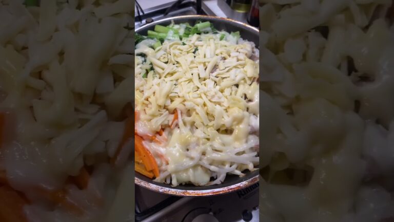 【超簡単】フライパンごと明太チーズビビンバ🍳