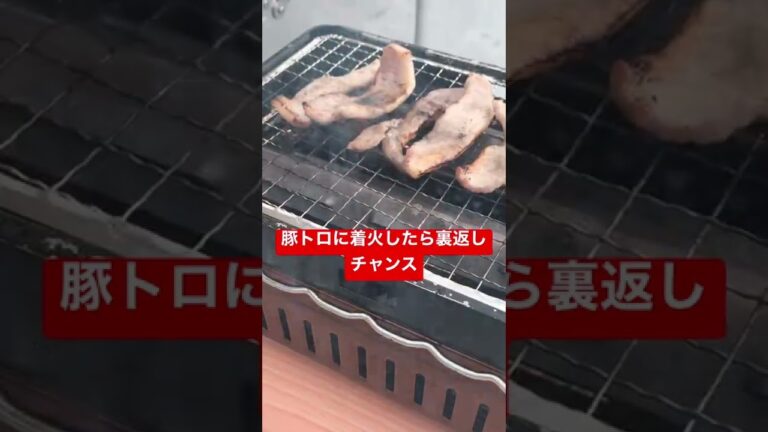 【お肉の焼き方】網焼き　豚トロ編　#焼肉　#方法　#料理