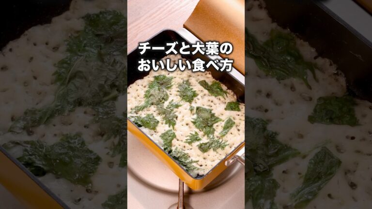 パリパリサクサクで衝撃的！「大葉のチーズ焼き」詳しいレシピは概要欄をチェック！ #チーズ焼き